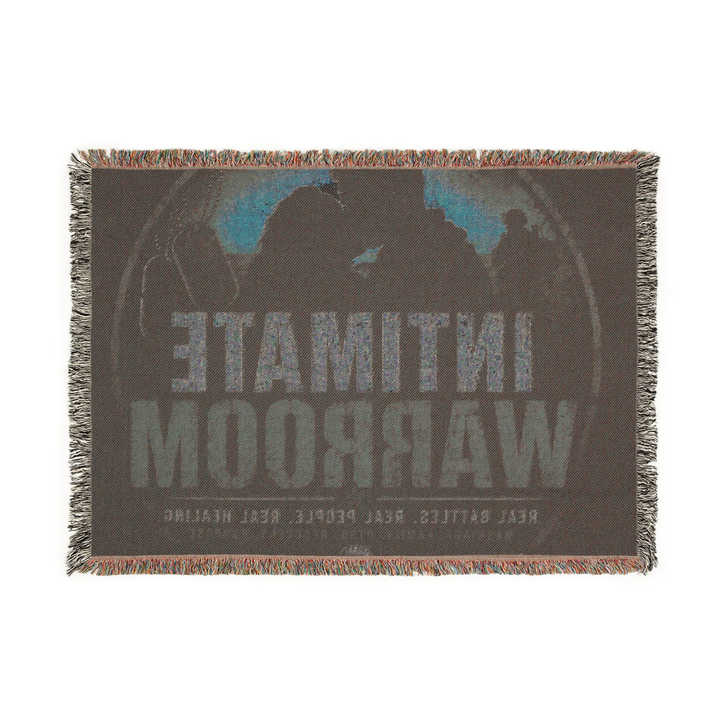 Woven Blanket — “Intimate Warroom” Tactical Throw Blanket (Cozy Gaming & Strategy Room Decor)