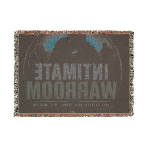Woven Blanket — “Intimate Warroom” Tactical Throw Blanket (Cozy Gaming & Strategy Room Decor)