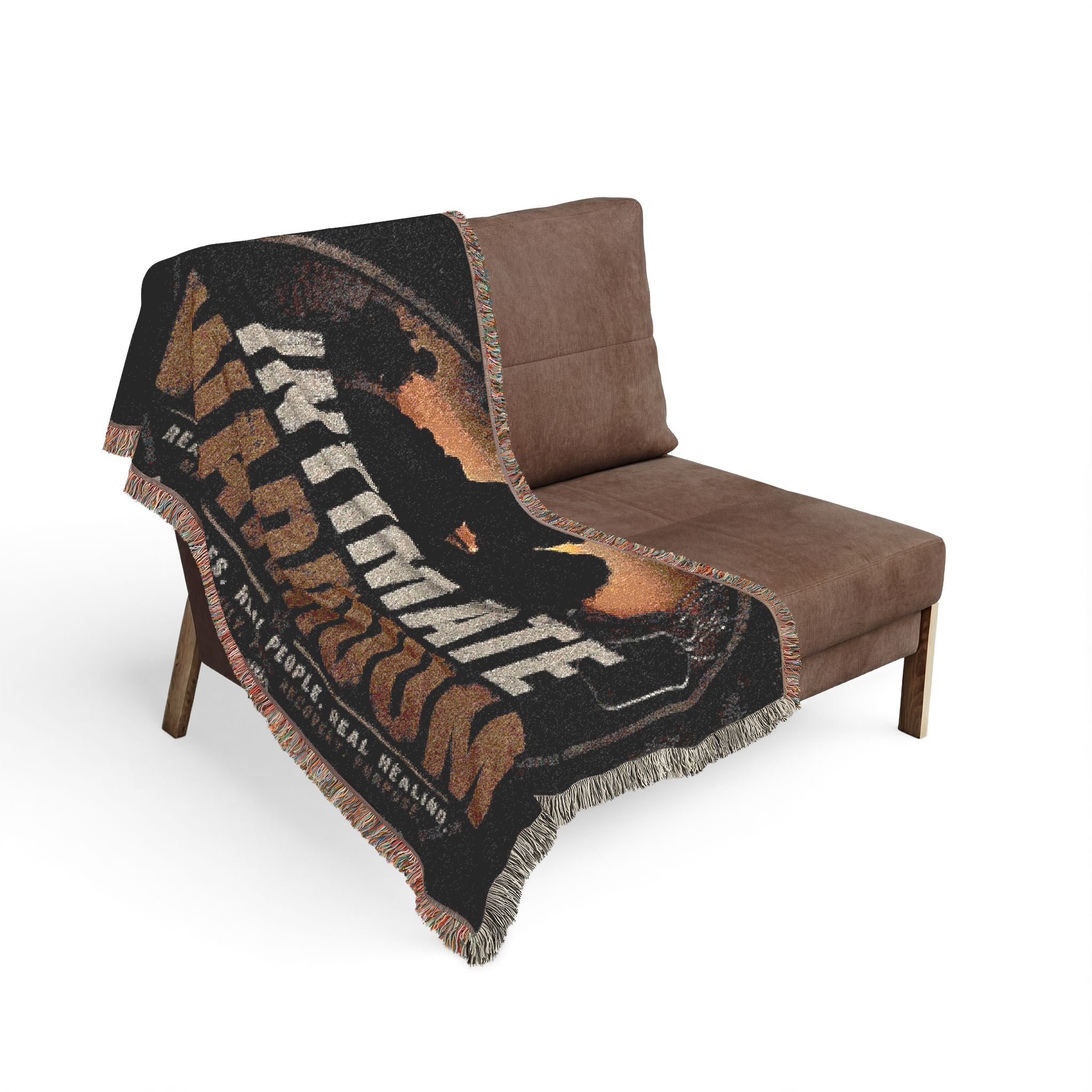 Woven Blanket — “Intimate Warroom” Tactical Throw Blanket (Cozy Gaming & Strategy Room Decor)